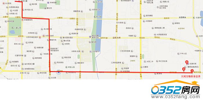 网传大同市61路公交车线路