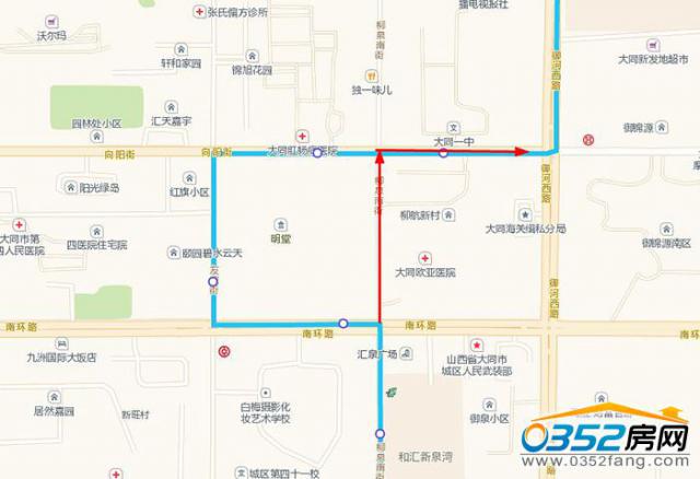 2路公交上行路线:从公交三公司始发,按原线行驶至御河西路