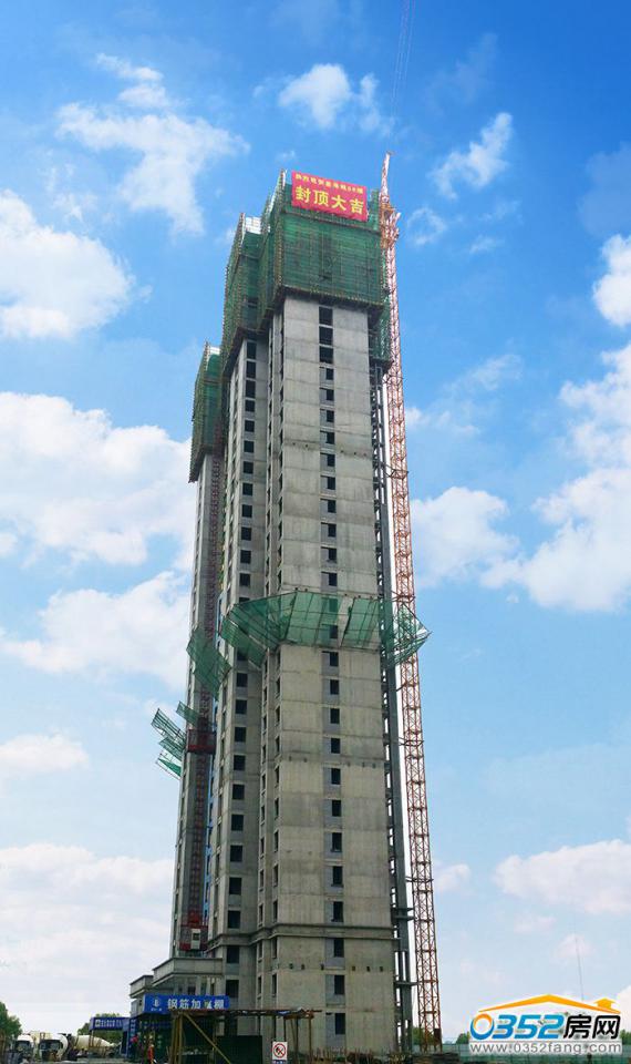 星港城6月24日工程进度又更新 5号楼封顶大吉
