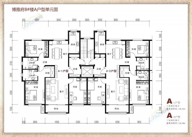 碧水云天·博雅府户型图-0352房网手机版!