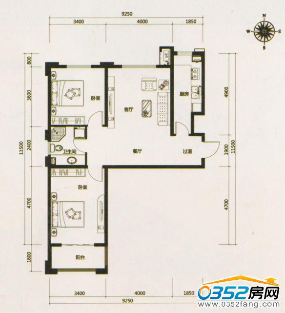 御河九号户型图图片