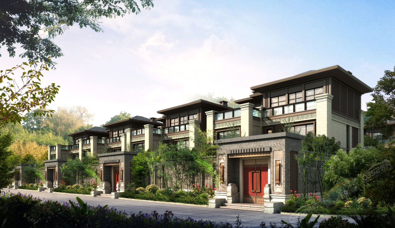 该项目在借鉴一期产品中国传统四合院风格的基础上,融中式宅院与江南
